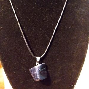 Blue goldstone necklace
